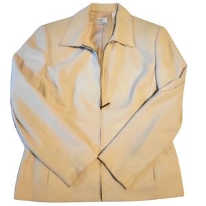 Emma James Liz Claiborne women's light Tan lightweight zip up jacket size 10